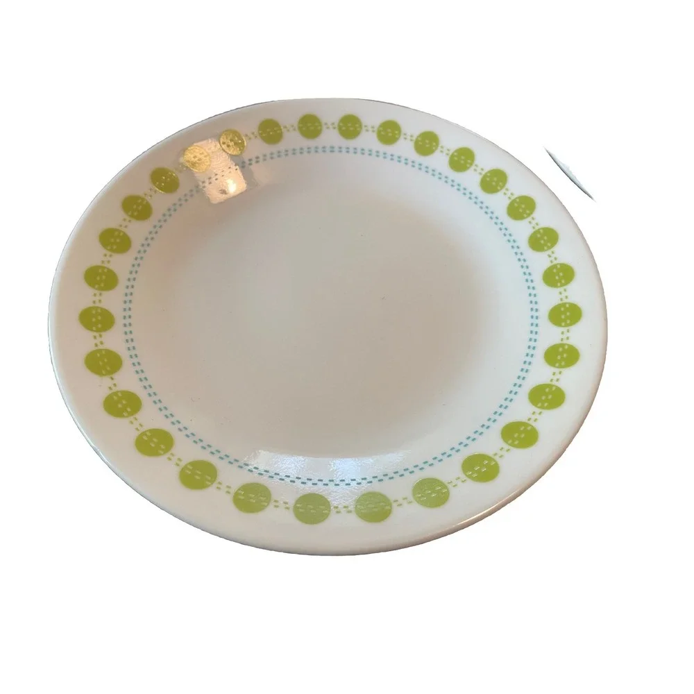 Corelle South Beach Green And Teal Desert Plates Set Of 3 6 3/4 In